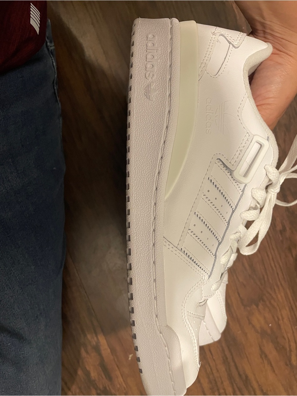 adidas White Low-Top Leather Sneaker
